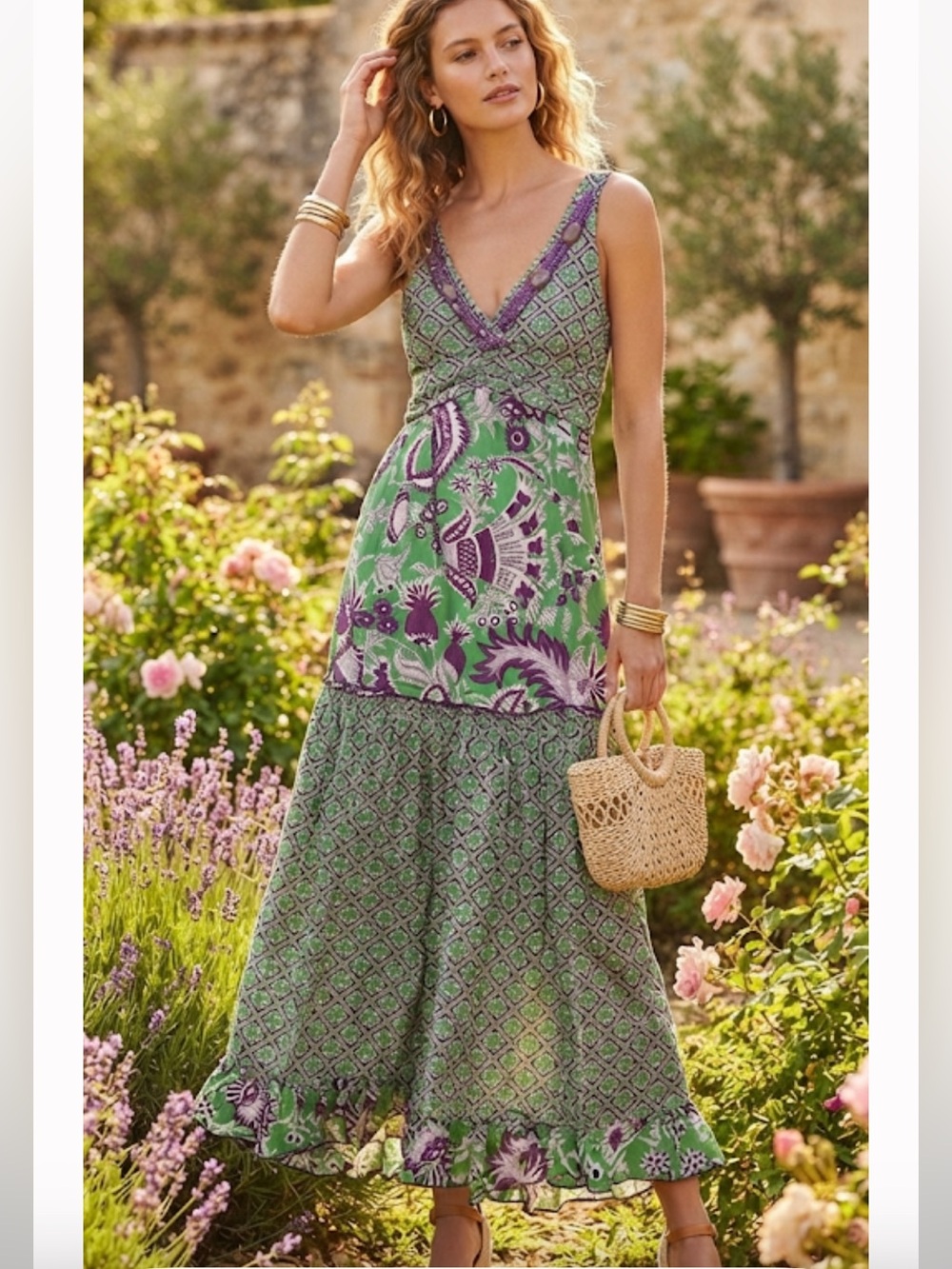 NWT Isabella Bird Bohemian Midi all Cotton Dress
